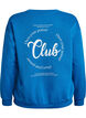 Sweatshirt med texttryck, Bl&aring;, Packshot image number 1