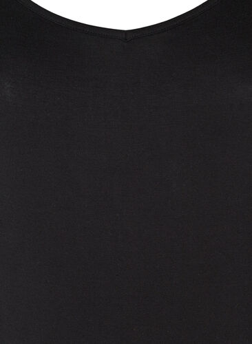 Enfärgad underklänning i viskos, Black, Packshot image number 2