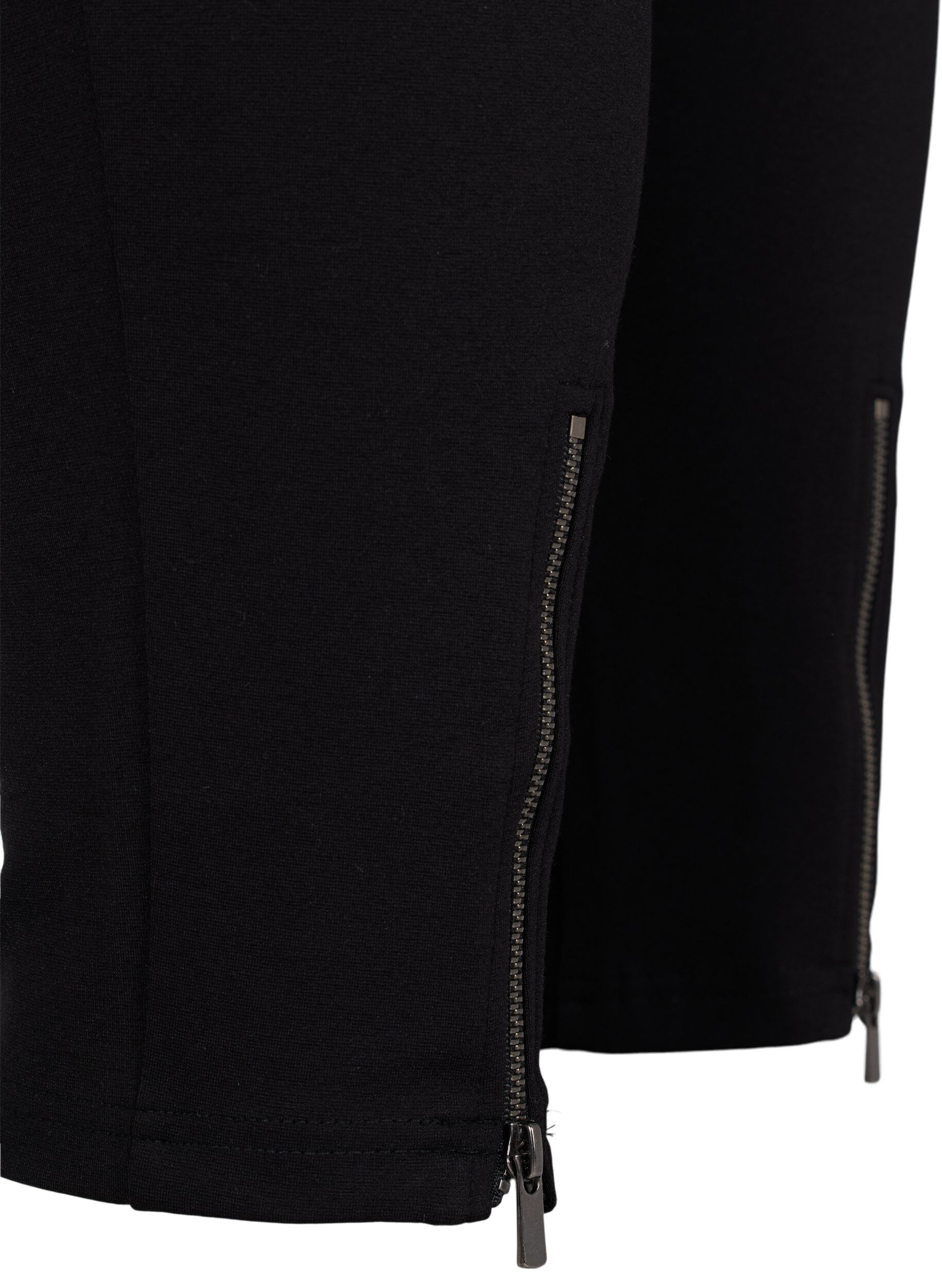 Zizzi Leggings med dragkedja, Black, Packshot image number 3