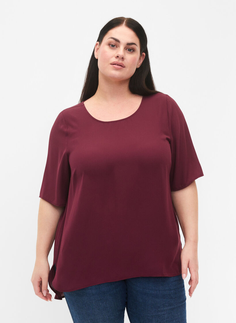 Blus med korsdetalj på baksidan, Port Royal, Model image number 0