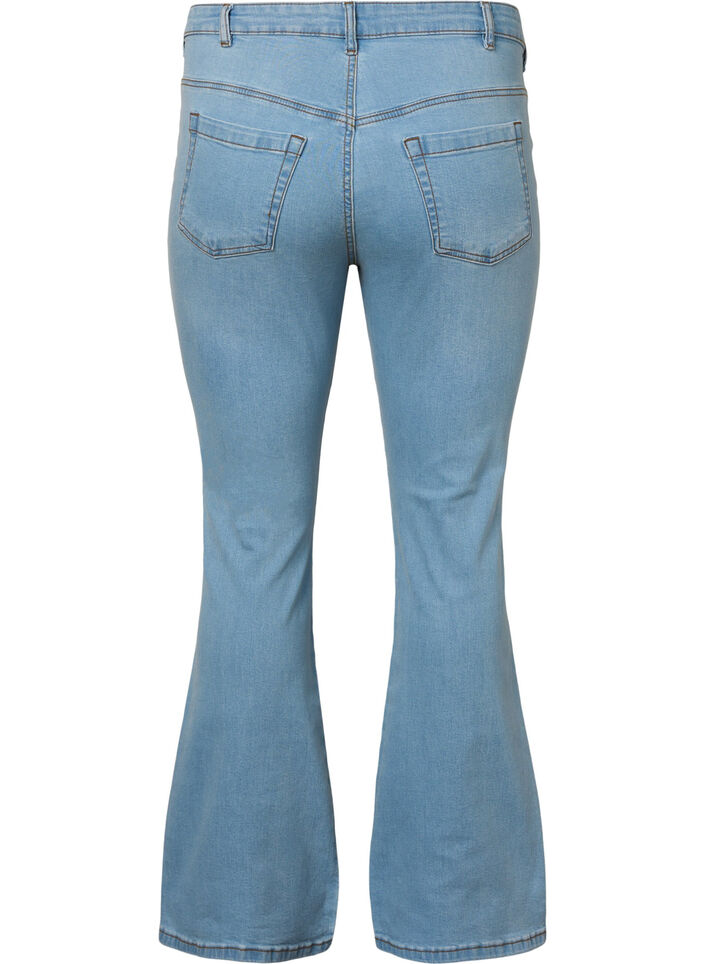 Ellen bootcut jeans med hög midja, Blå, Packshot image number 1