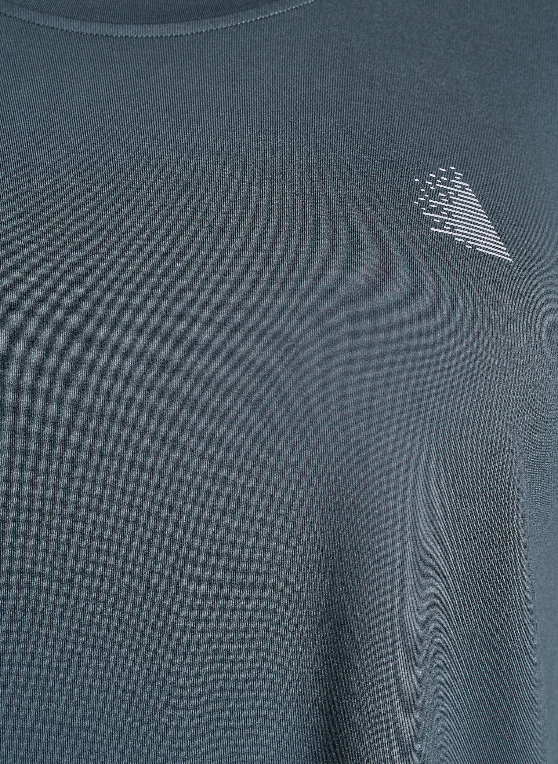 ZizziTr&auml;ningsblus med trekvarts&auml;rm, Gr&aring;, Packshot image number 2