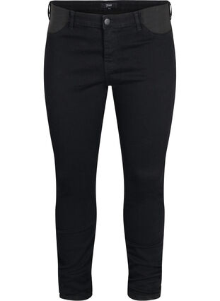 Superslim Amy jeans med resår i midjan, Black, Packshot image number 0