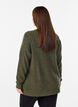 Melerad stickad blus med rund hals, Gr&ouml;n, Model image number 2