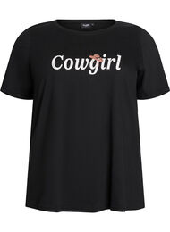 T-shirt med tryck, Svart