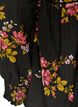 L&aring;ng&auml;rmad blus med blomm&ouml;nster, Svart, Packshot image number 3