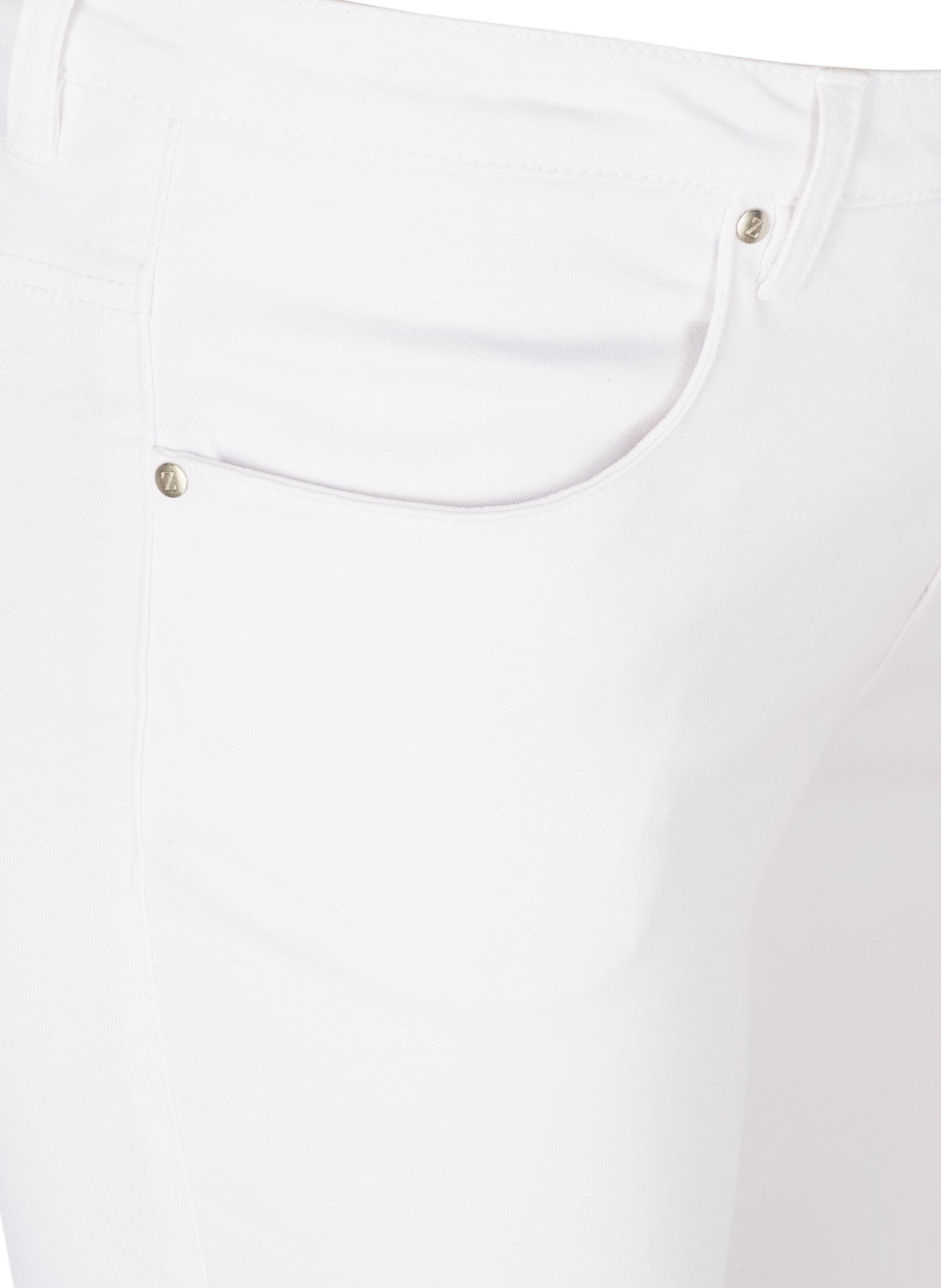 ZizziSuper slim Amy jeans med h&ouml;g midja, White, Packshot image number 2