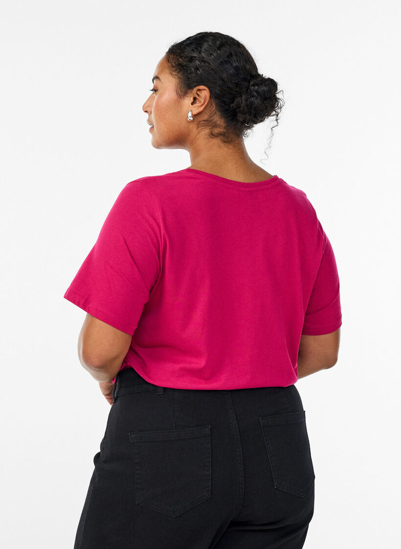 T-shirt med tryck, R&ouml;d, Model image number 2