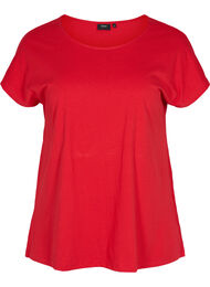 T-shirt i bomullsmix, Tango Red