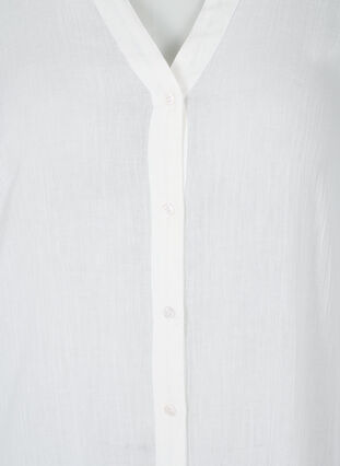 Strandklänning av bomull med knappar, Bright White, Packshot image number 2