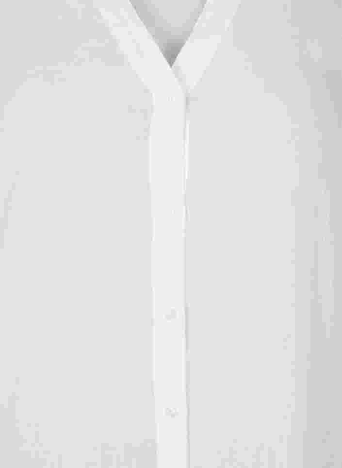 Strandklänning av bomull med knappar, Bright White, Packshot image number 2