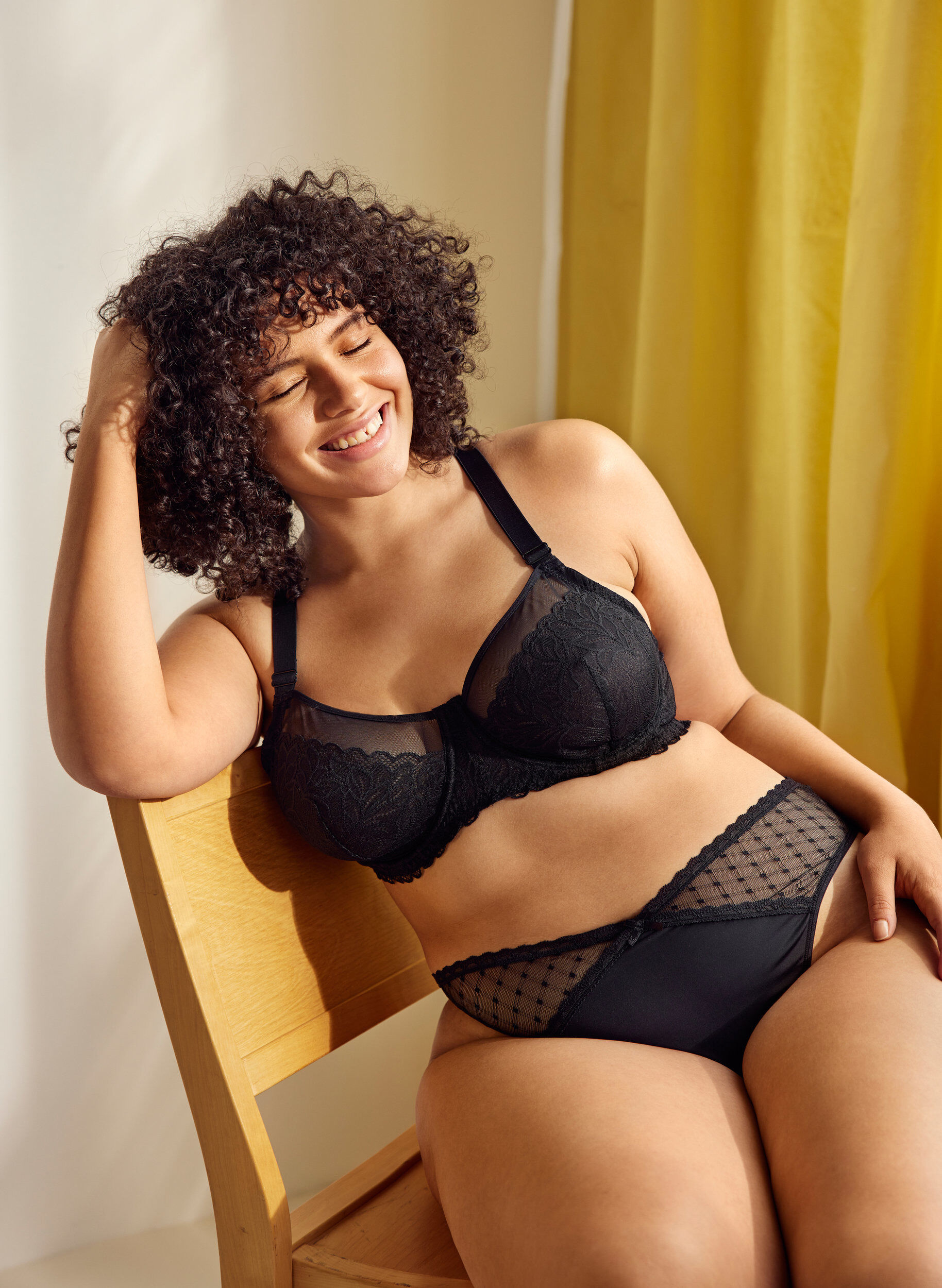 Zizzi 2-pack stringtrosor med mesh, Black, Image image number 0