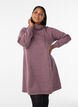 Kort sweatshirtkl&auml;nning med h&ouml;g krage och fickor, R&ouml;d, Model image number 0