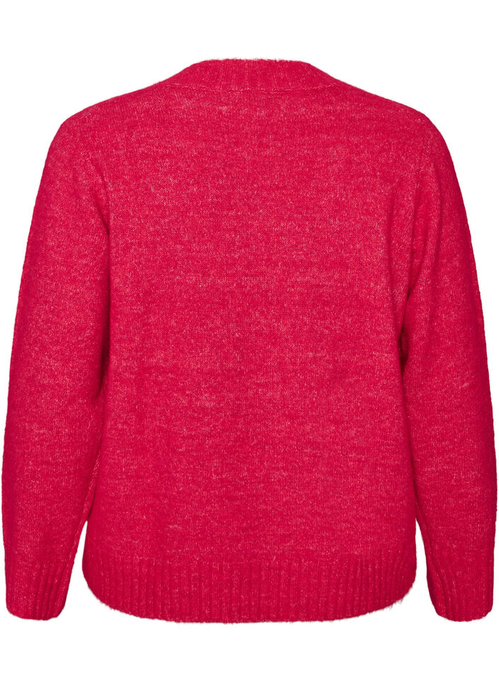 Tr&ouml;ja med v-ringning, Rosa, Packshot image number 1