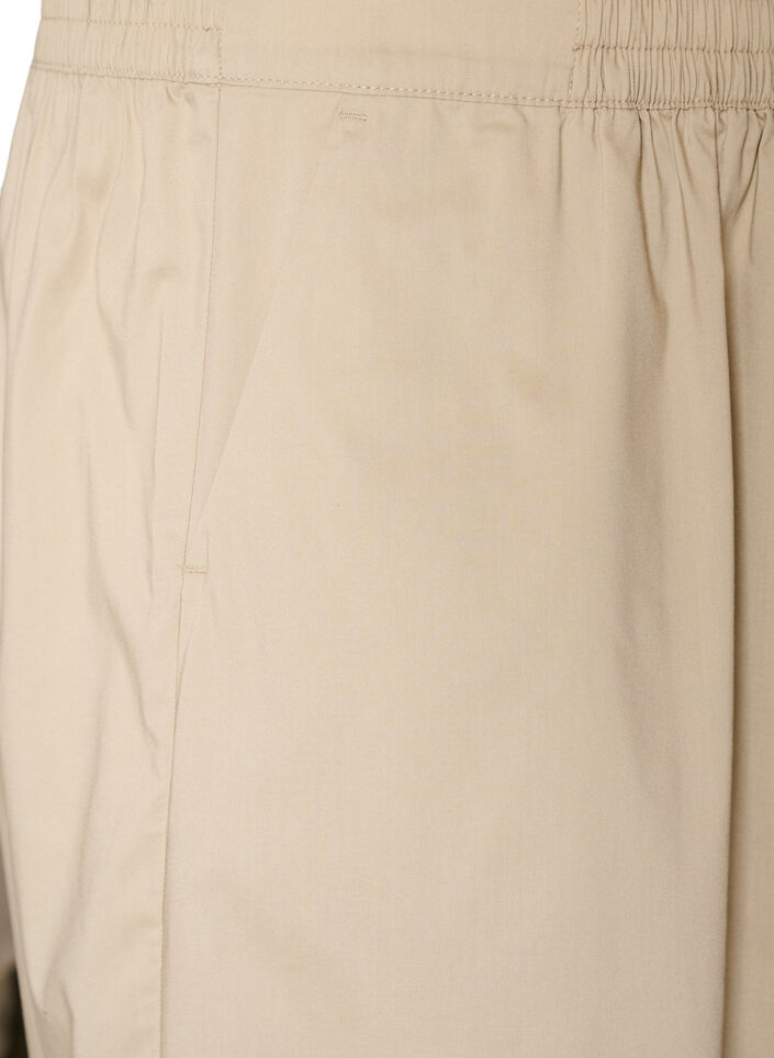 Ballongbyxor med fickor och res&aring;r i midjan, Beige, Packshot image number 2