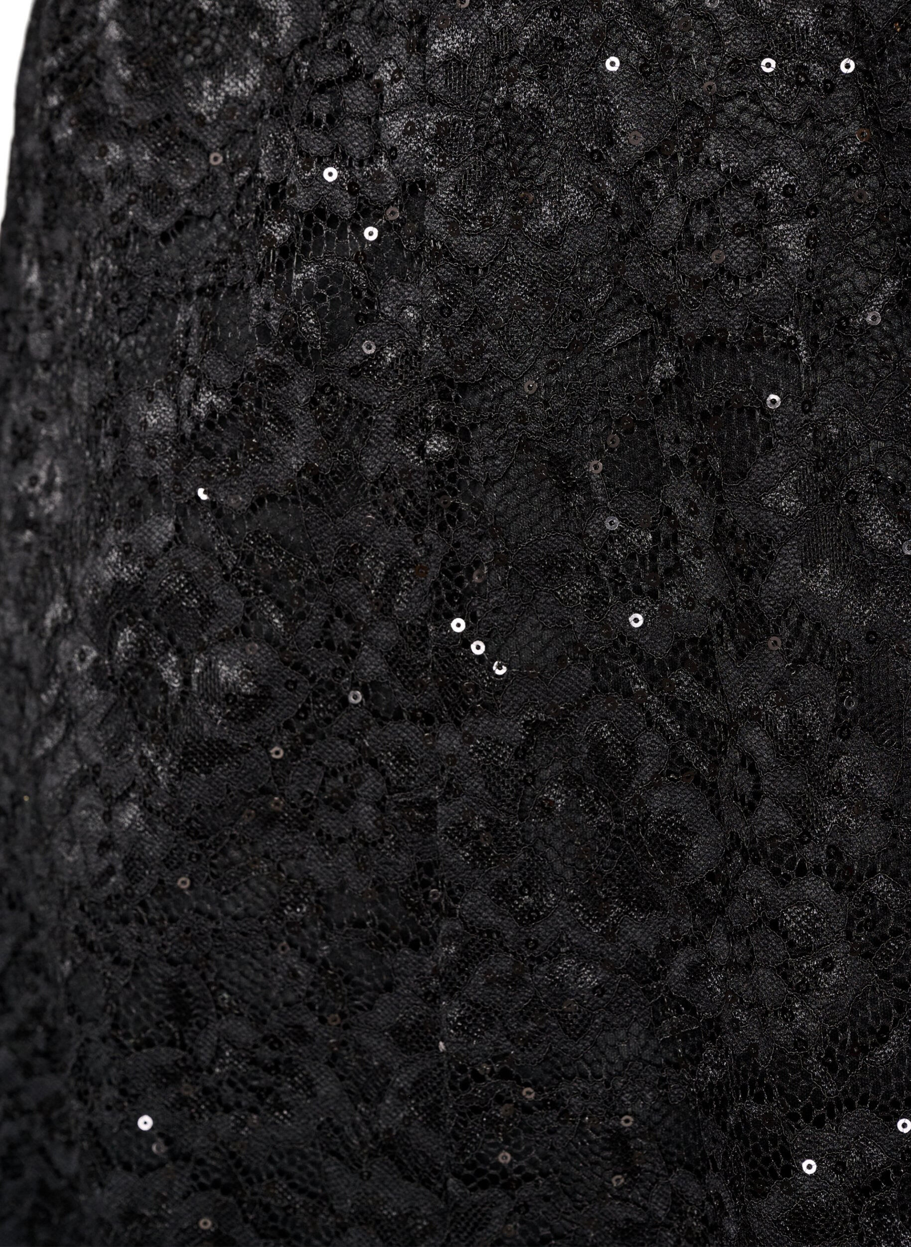 ZizziMidikjol i spets med paljetter, Svart, Packshot image number 2