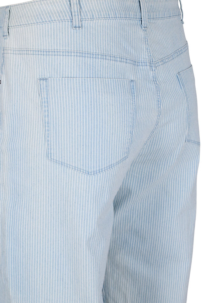Raka jeans med ankellängd, Light Blue Stripe, Packshot image number 3