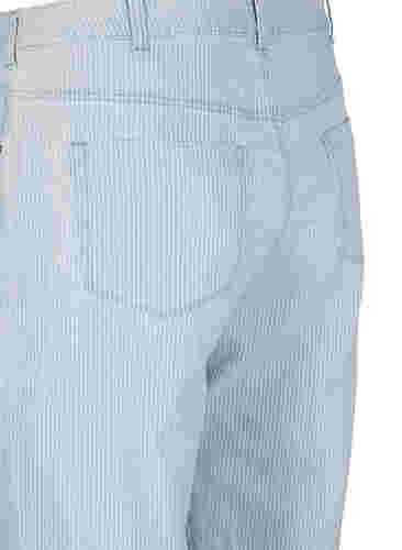 Raka jeans med ankellängd, Light Blue Stripe, Packshot image number 3
