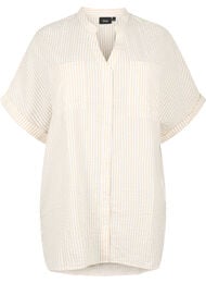 Randig skjorta med bröstfickor, Natrual/S. Stripe