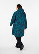 Regnjacka med tryck, Deep Teal Black, Model image number 1