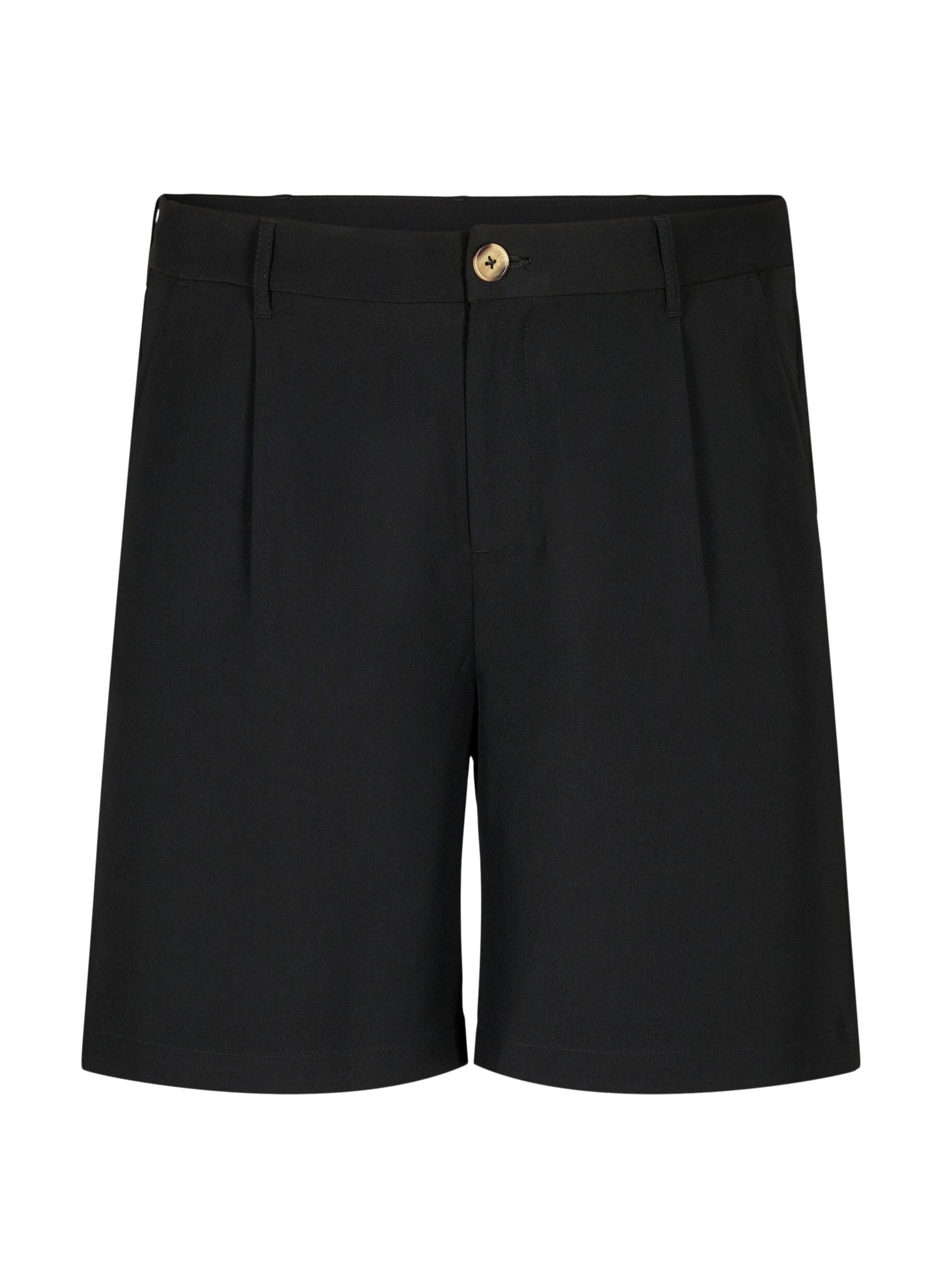 Zizzi Bermuda -shorts med h&ouml;g midja, Black, Packshot image number 0