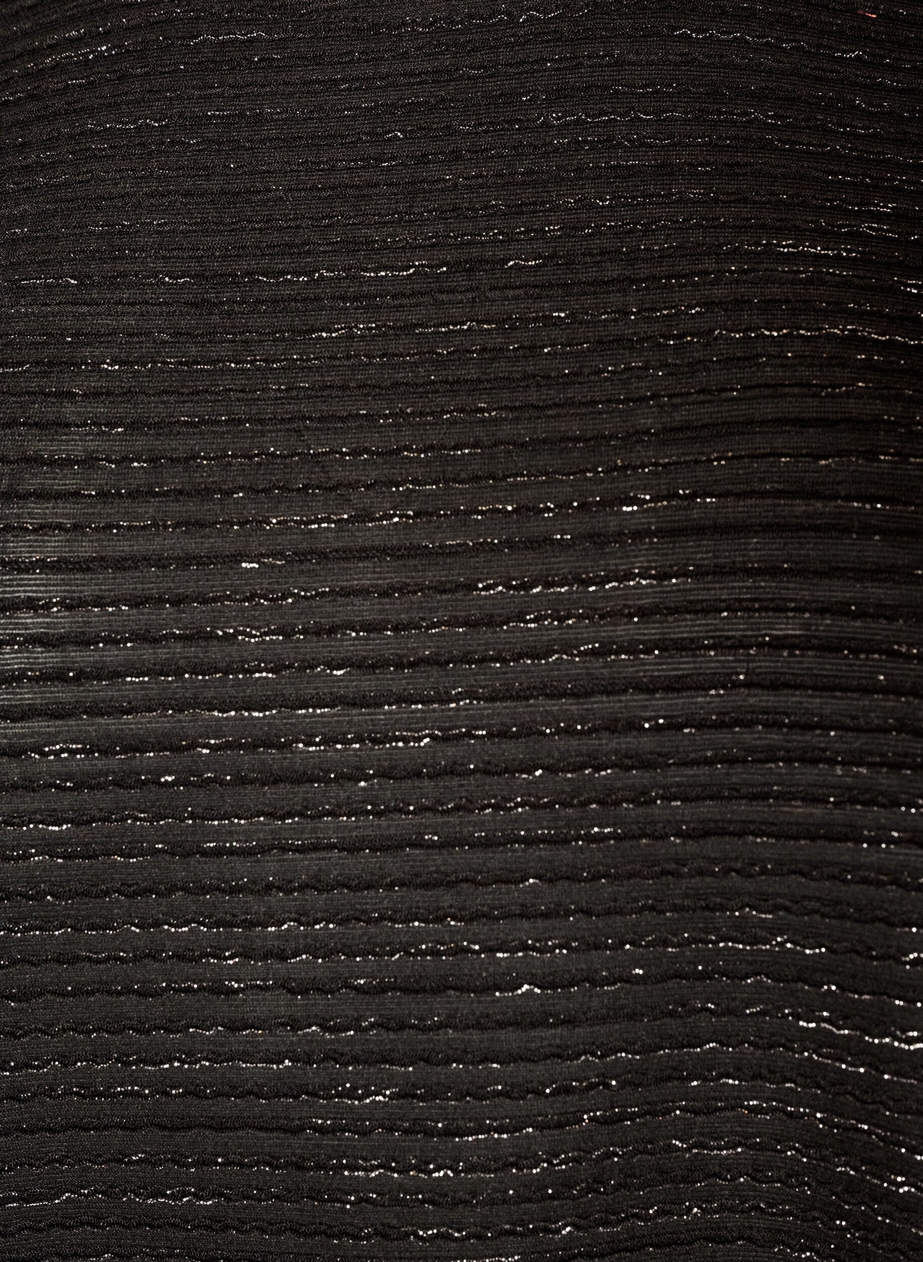 ZizziBlus med struktur och glitter, Svart, Packshot image number 2