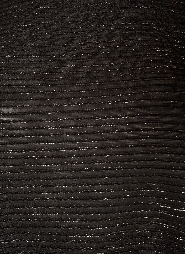 Blus med struktur och glitter, Svart, Packshot image number 2