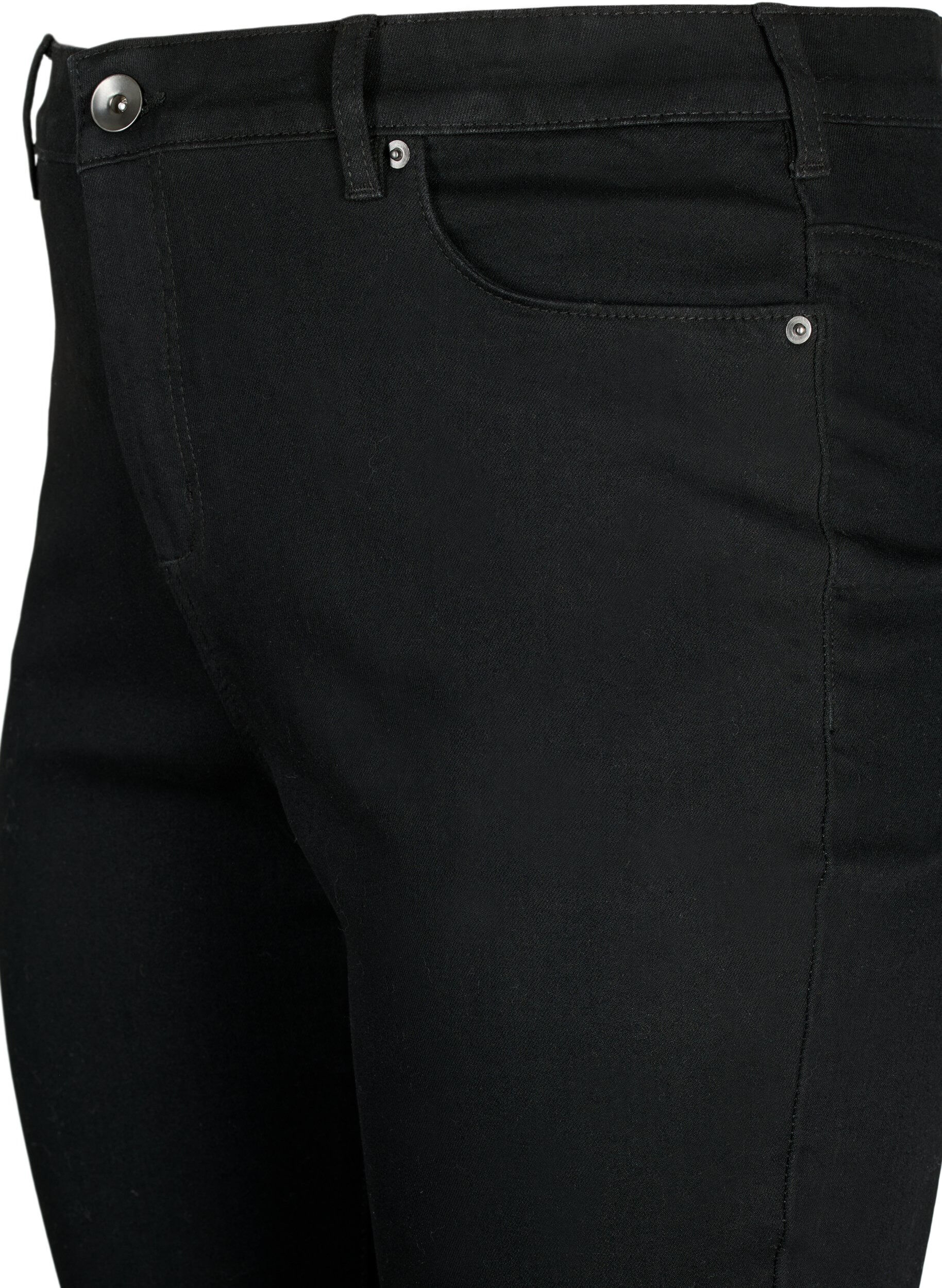 ZizziAmy jeans med h&ouml;g midja och super slim fit, Svart, Packshot image number 2