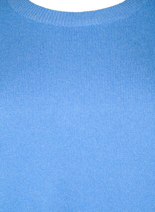 Långärmad tröja med rund hals	, Blue Bonnet Mel., Packshot image number 2