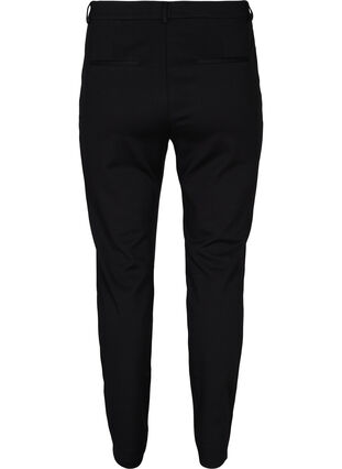 Kroppsnära byxor med fickor och dragkedja, Black, Packshot image number 1