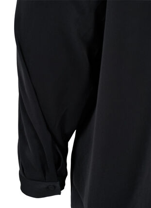 Enfärgad skjorta med fransar, Black, Packshot image number 3