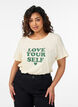 T-shirt med tryck, Gul, Model image number 0