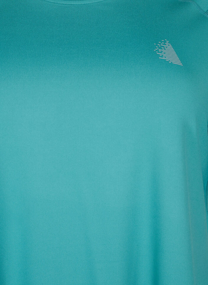 Kortärmad träningströja med rund hals , Green-Blue Slate, Packshot image number 2