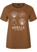 T-shirt i bomull med tryck, Brun, Packshot image number 0