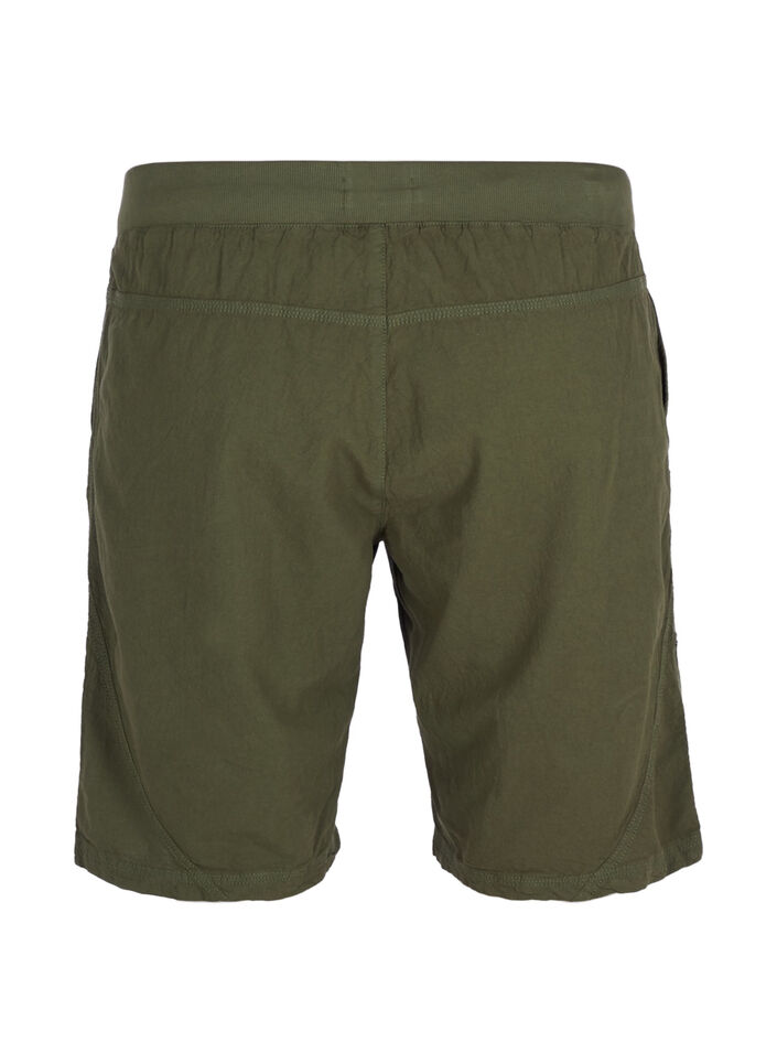 L&ouml;sa shorts i bomull med fickor, Gr&ouml;n, Packshot image number 1