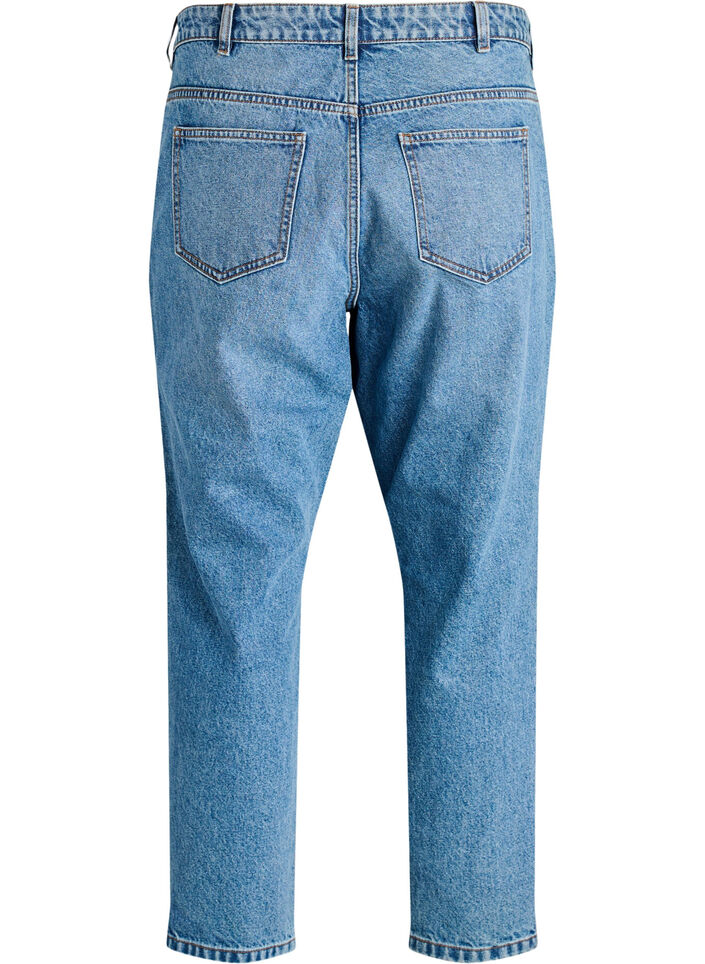 Mille mom jeans med h&ouml;g midja, Bl&aring;, Packshot image number 1