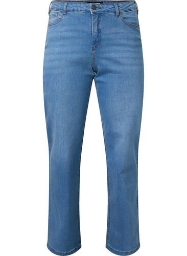Högmidjade Gemma jeans med normal passform, Light blue, Packshot image number 0