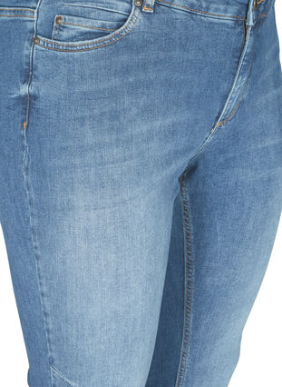 Sanna jeans med slits vid foten, Dark blue denim, Packshot image number 2