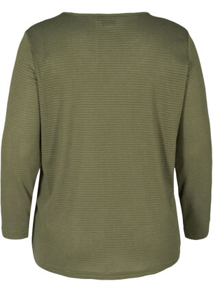 Långärmad tröja med rund halsringning, Deep Lichen Green, Packshot image number 1