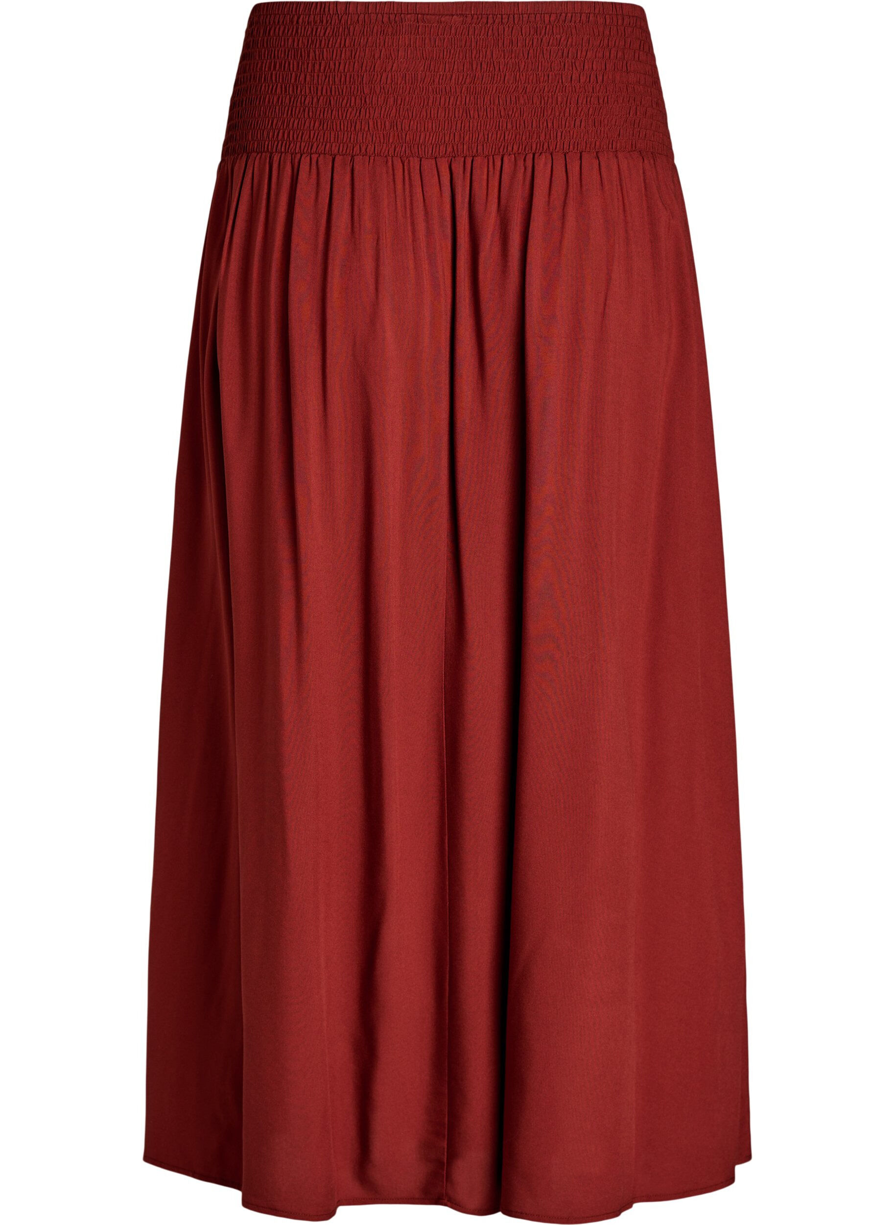 ZizziMaxikjol i viskos med smock, R&ouml;d, Packshot image number 1