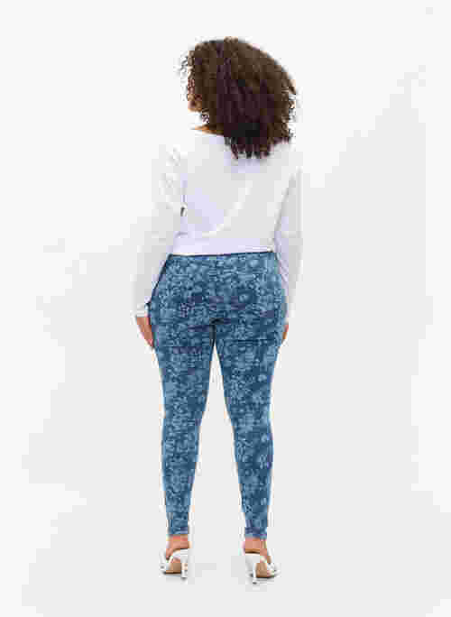 Super slim Amy jeans med mönster