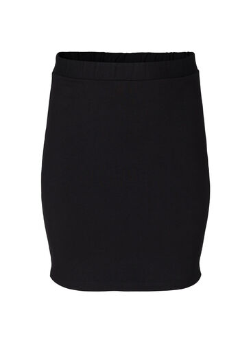 Enfärgad kroppsnära kjol, Black, Packshot image number 0