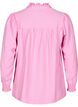 Blus med volangkrage, Rosa, Packshot image number 1