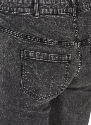 Jeansshorts med hög midja, Grey Denim, Packshot image number 3