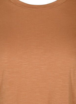 Kortärmad t-shirt i bomull, Pecan Brown, Packshot image number 2