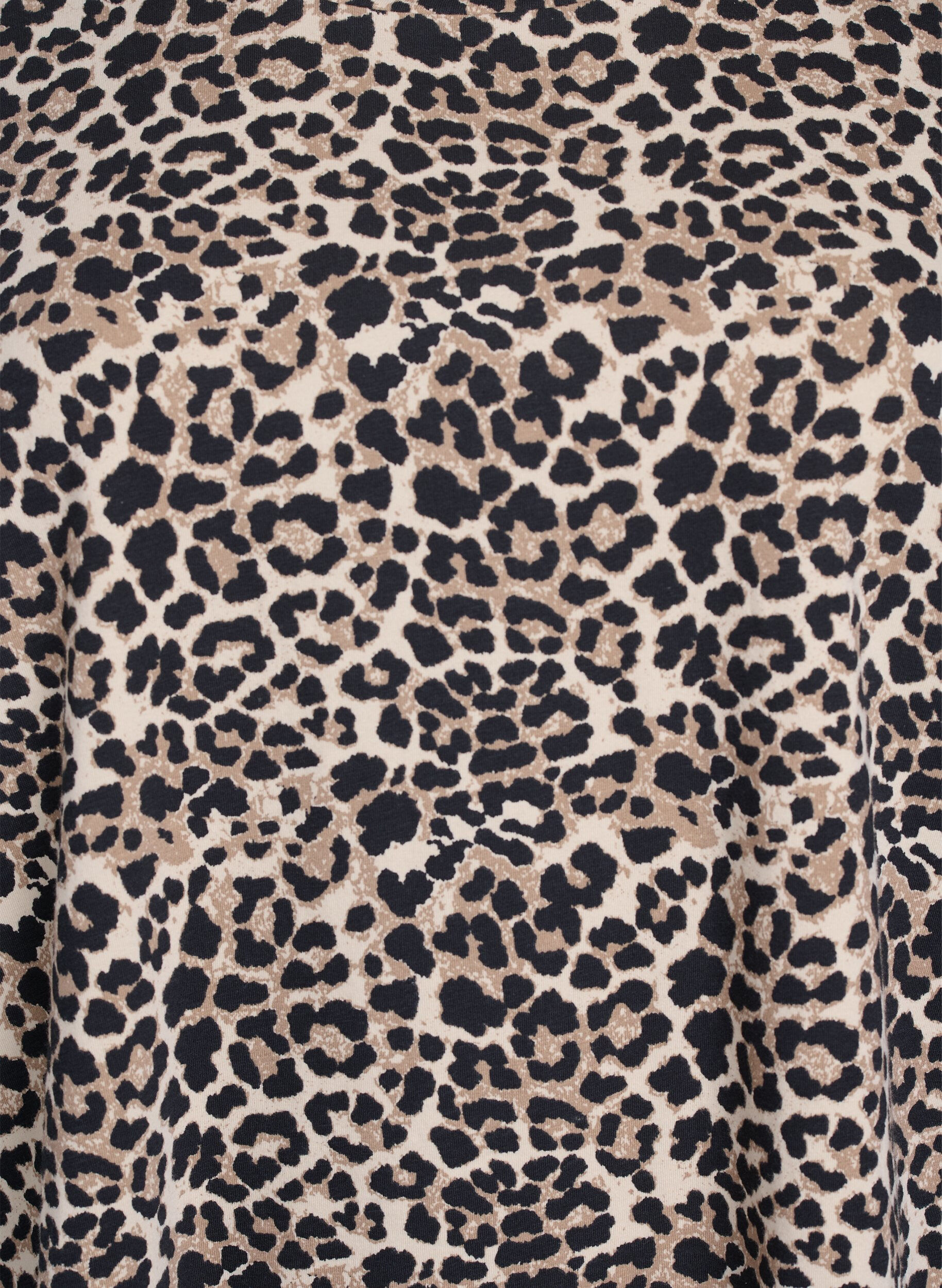 Zizzi T-shirt med rund hals och helt&auml;ckande tryck, Brun, Packshot image number 2