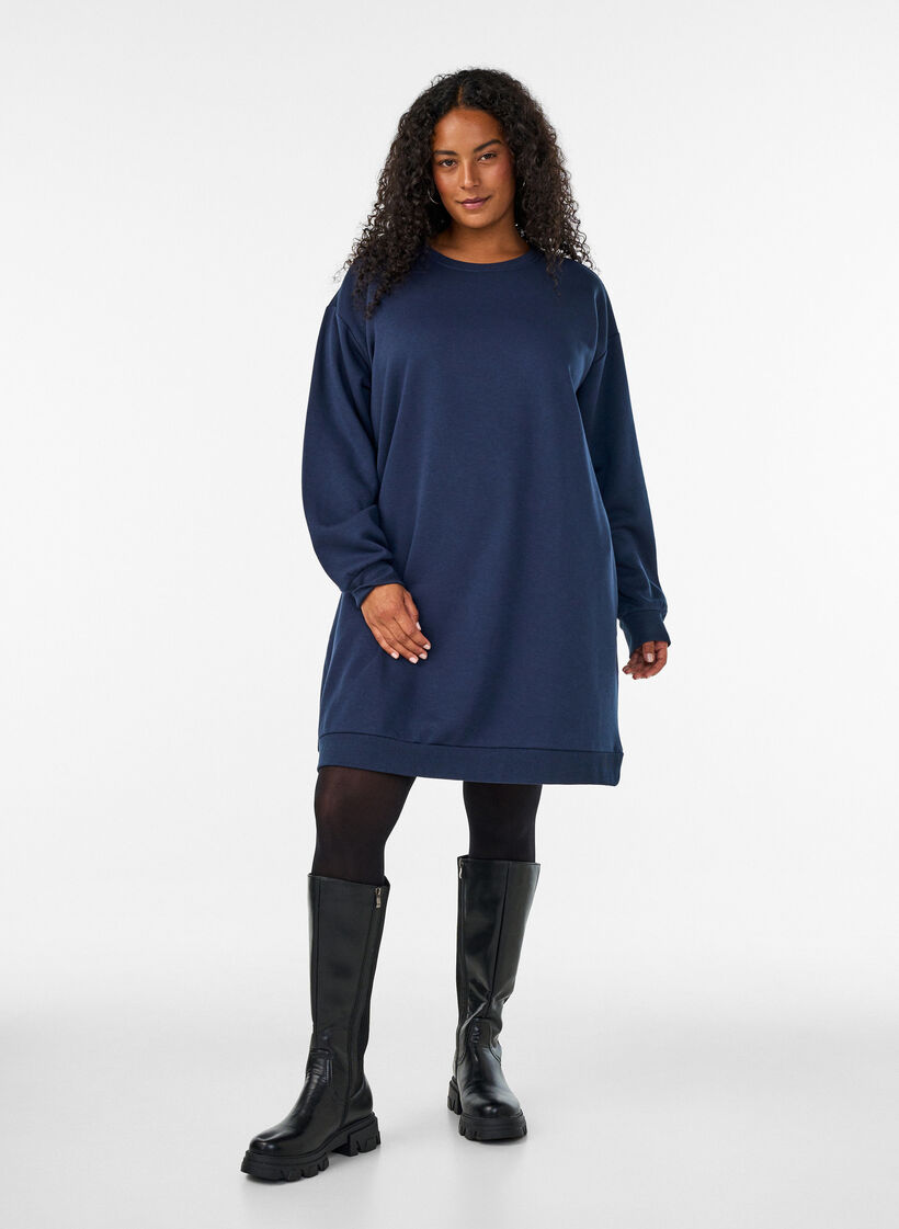 L&ouml;s sweatshirtkl&auml;nning med fickor, Bl&aring;, Model image number 1