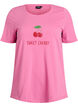 T-shirt med tryck, Rosa, Packshot image number 0