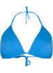 Enfärgad triangel-bikinitopp, Blå, Packshot image number 0