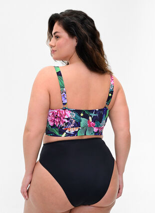 Bikinitopp med justerbara axelband, Flower Print, Model image number 1